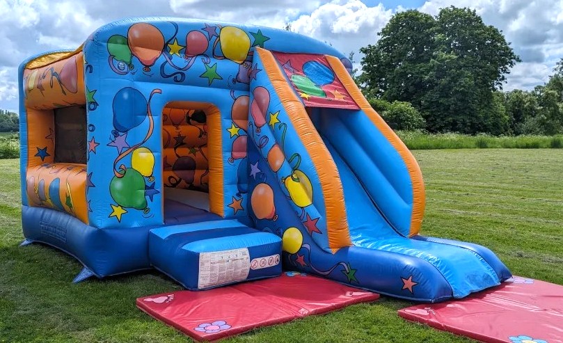 Bouncy Castle with Slide Hire in Harlow setup