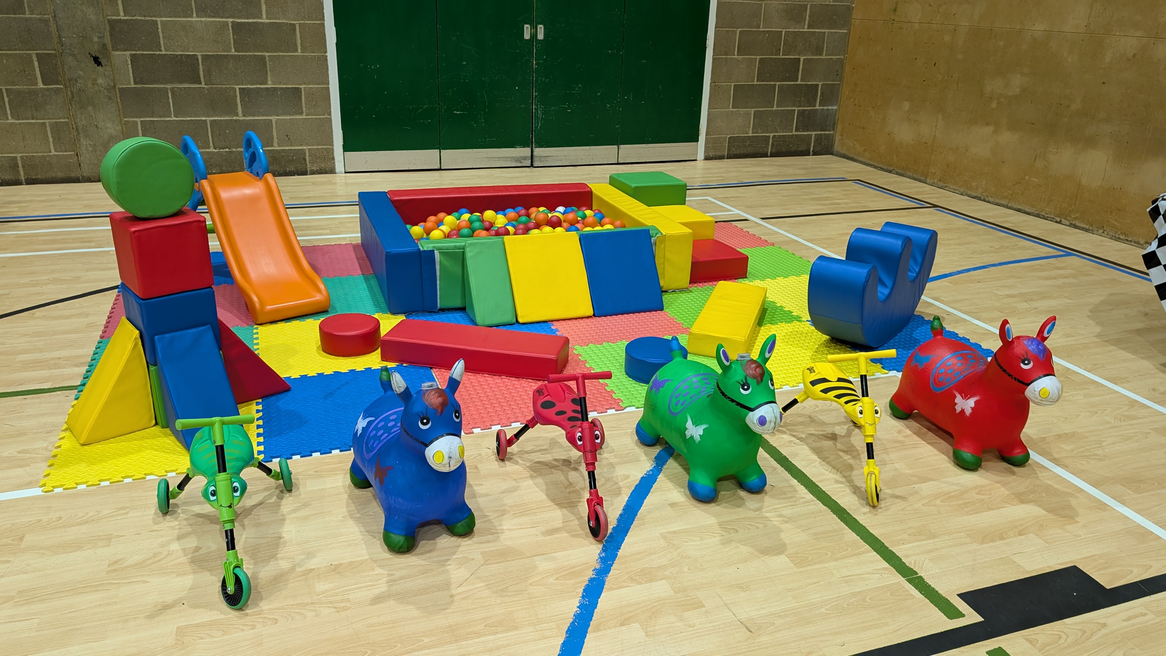 soft play set up in wodson park in ware