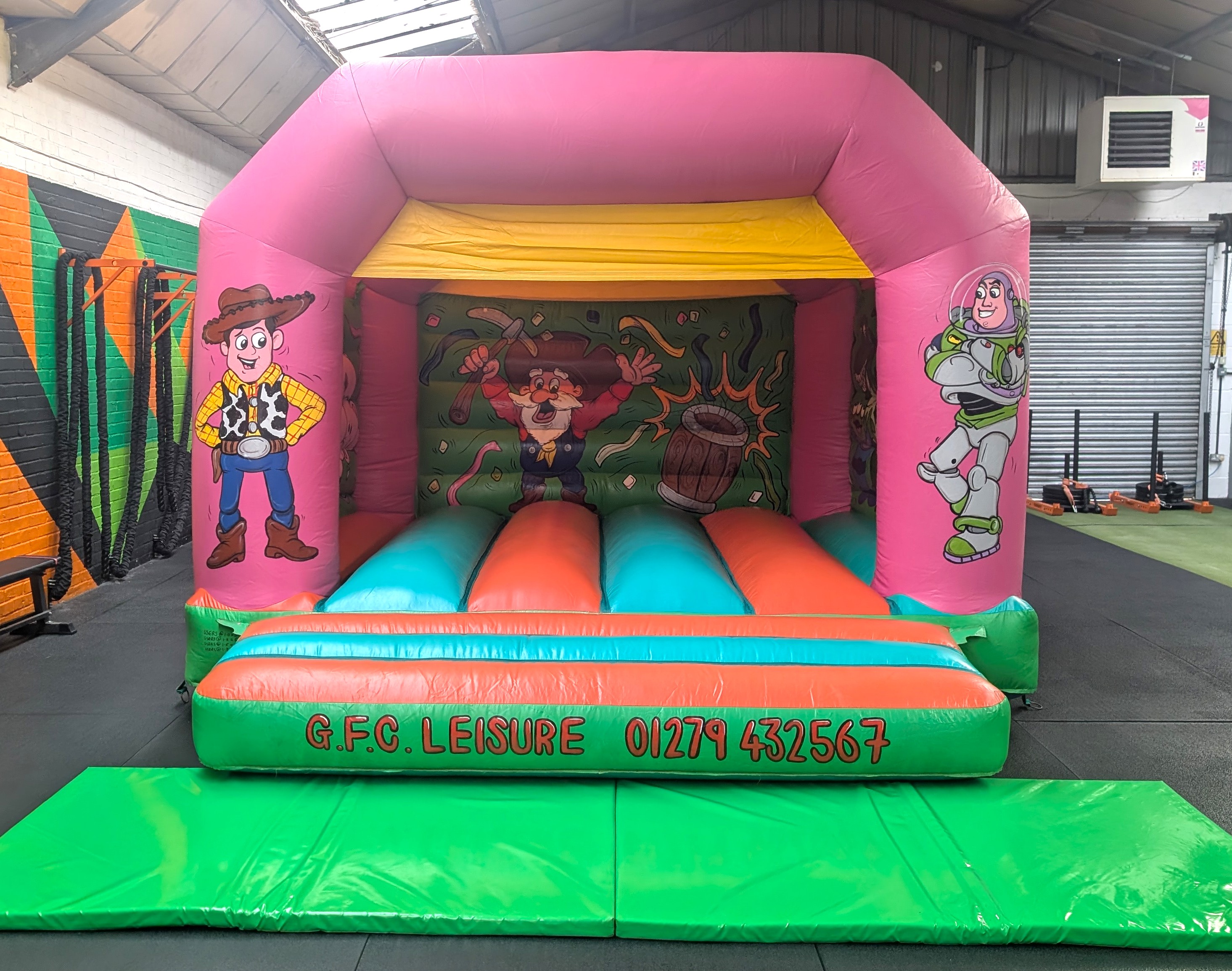 Toy story bouncy castle in Harlow - indoor setup